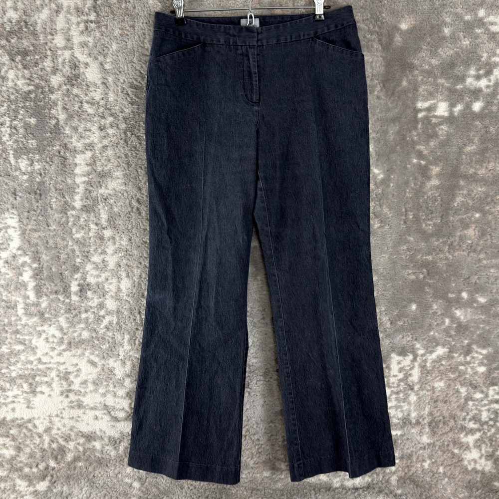 Worthington Petite Size 8p Modern Fit Trouser Mid Rise Dress Pants Black Women